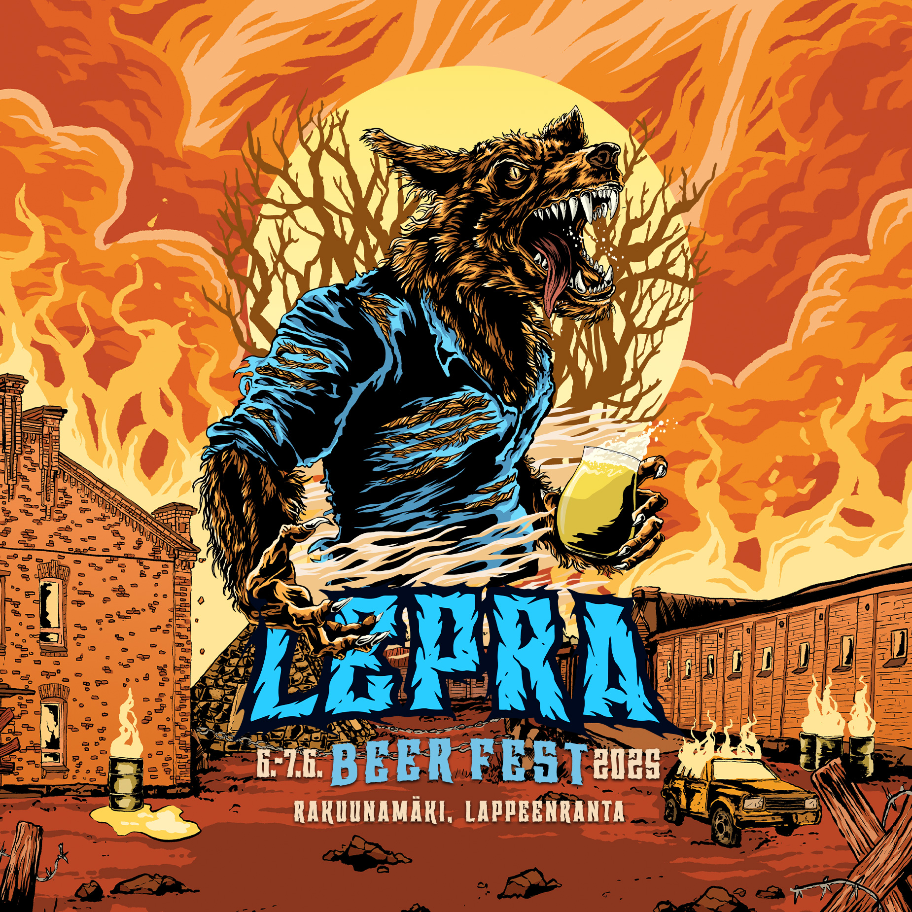 PIAN SE ON KÄSILLÄ!
🧟LEPRA BEER FEST 2025 | 6 - 7.6.2025🧟
Kesäkuun alussa järkyttävä kattaus panimoita täyttää Lappeenrannan Rakuunamäen! Tämä kööri saa sinut ulvomaan kuuta, sillä kansainväliset huippupanimot asettuvat rinnakkain kotimaisen olutkentän kuumimpien nimien kanssa!
Outer Range Brewing Co. 🇺🇸/🇫🇷
Cult of Oak 🇬🇧
Tuletorn Brewing 🇪🇪
Mad Scientist 🇭🇺
Dry & Bitter Brewing Company 🇩🇰
Temperance Brewing Co. 🇫🇮
Salama Brewing Company 🇫🇮
Revenant Brewing Project 🇫🇮
CoolHead Brew 🇫🇮
Tuju Karelian Buys 🇫🇮
Ennakkolippuja perjantaille vielä jäljellä
https://www.panimotuju.fi/tuote/lepra-beer-fest-2025-ennakkolippu/
Festariaikaan saatavilla molemmille päiville lippuja myös ovella!