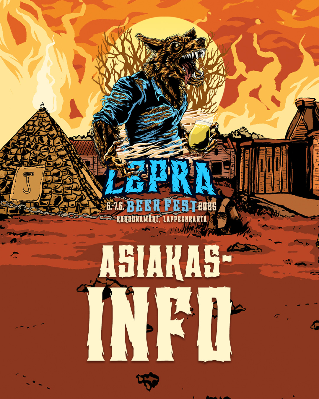 📣LEPRA BEER FEST 2025 -TAPAHTUMAINFOA📣
SAAPUMINEN TAPAHTUMAAN JA PYSÄKÖINTI
Tapahtuman sisäänkäynti sijaitsee panimorakennuksen ja Rakuunamäen päiväkodin välissä. Kulku tapahtumaan Kasarmikadun kautta. Tuju Taproomin asiakaspysäköintipaikat eivät ole tapahtuman aikana käytössä. Lähin maksuton pysäköintialue sijaitsee Adolf Ehrnroothin aukiolla.
LIPUNMYYNTI JA ENNAKKOLIPUT
Tapahtumassa on kaksi lipunmyyntipistettä. Oikealla puolella sisäänkäynti ennakkolipun ostaneille ja vasemmalla ilman ennakkolippua saapuville. Ovella on lippuja myynnissä 400kpl/päivä. Lipunmyynti alkaa perjantaina klo 16.00 ja lauantaina klo 14.00. Jos olet noutanut rannekkeen ennakkoon, kiinnitäthän sen ranteeseesi ennen tapahtumaan saapumista. Jos sinulla on ennakkolippu, mutta et ole noutanut ranneketta ennakkoon, varaathan kuitin mukaan. Sisäänkäynnillä on nimilista ennakkolipun ostaneille. Festarilasin saat tapahtuman sisäänkäynnillä.
IKÄRAJA
Tapahtuman ikäraja on 18 vuotta.
LEMMIKIT TAPAHTUMASSA
Tapahtuma-alueelle ei saa tuoda lemmikkieläimiä
NARIKKA JA ENSIAPU
Tapahtuma-alueella on maksuton narikka, johon jätetään isommat reput ja laukut. Myös vähittäismyydyt tuotteet tulee säilyttää narikassa.
MAKSAMINEN TAPAHTUMASSA
Maksutapana toimii ainoastaan korttimaksu. Jokaisen panimon pisteellä on maksupääte ja maksaminen hoidetaan juomatilauksen yhteydessä.
TUJU TAPROOM
Tuju Taproom & Shop palvelee normaalisti koko tapahtuman ajan ja palvelee festiasiakkaita. Terassi on käytössä ainoastaan festivaaliasiakkaille. Tujun olutpuoti palvelee normaalisti klo 21.00. Mukaan ostettuja tuotteita ei saa nauttia tapahtuma-alueella
ANNISKELU
Anniskelu tapahtuma-alueella päättyy molempina päivinä klo 22.30 ja tapahtuma-alue suljetaan klo 23.00. Tuju Taproom palvelee normaalisti klo 00.00 asti ja anniskelu sisätiloissa päättyy klo 23.30.
RUOKA
Tuju Pizzeria palvelee normaalisti läpi viikonlopun. Tapahtuma-alueella ruokaa tarjoilee Miller's BBQ:n food truck.
MUUT ASIAT
Varaa mukaan säähän sopiva vaatetus. Piha-alue on osittain epätasainen, joten hyvät kengät ovat must!