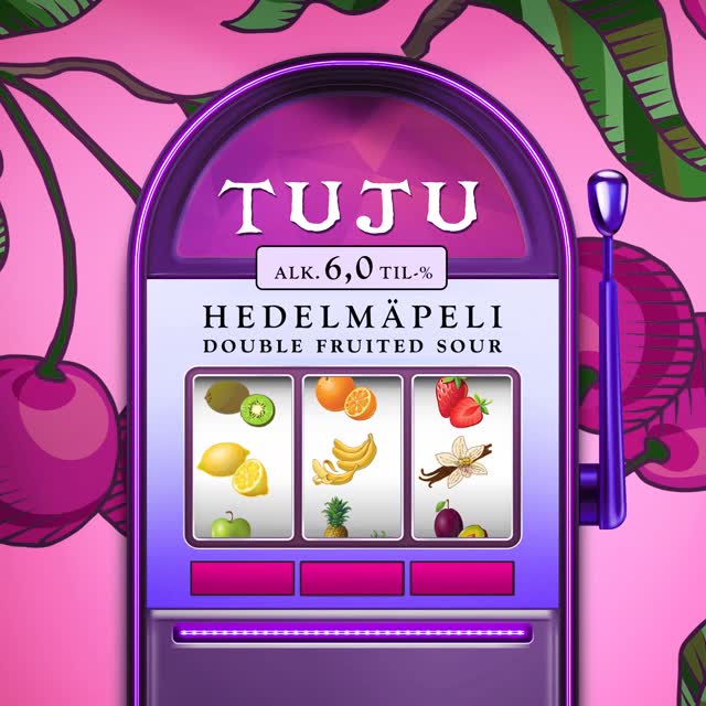 *** HANA- JA PÖNIKKÄJULKAISU! ***
🎰Hedelmäpeli - Vadelma, Kirsikka, Vanilja 6,0% | Double Fruited Sour Ale🎰
Uusi marjainen Hedelmäpeli palkitsee! Hedelmäpelit edustavat Tujun valikoimassa makeampaa ja lähes karkkimaista lähestymistä hapanoluisiin.
Mummorulla pyöräyttää ja vatkaa raaka-aineluettelon jälleen uusiksi. Tässä versiossa hyvän happamuuden mukana vadelmaa, kirsikkaa ja vaniljaa, jotka muodostavat varsin miellyttävän korkeamman viskositeetin ja kuohkean happaman marjaisan yhteissopan.
Tuju Taproomilla Bönextime on jälleen keskiviikosta eteenpäin, mutta näitähän lähtee ravintoloihin ympäri Suomen!