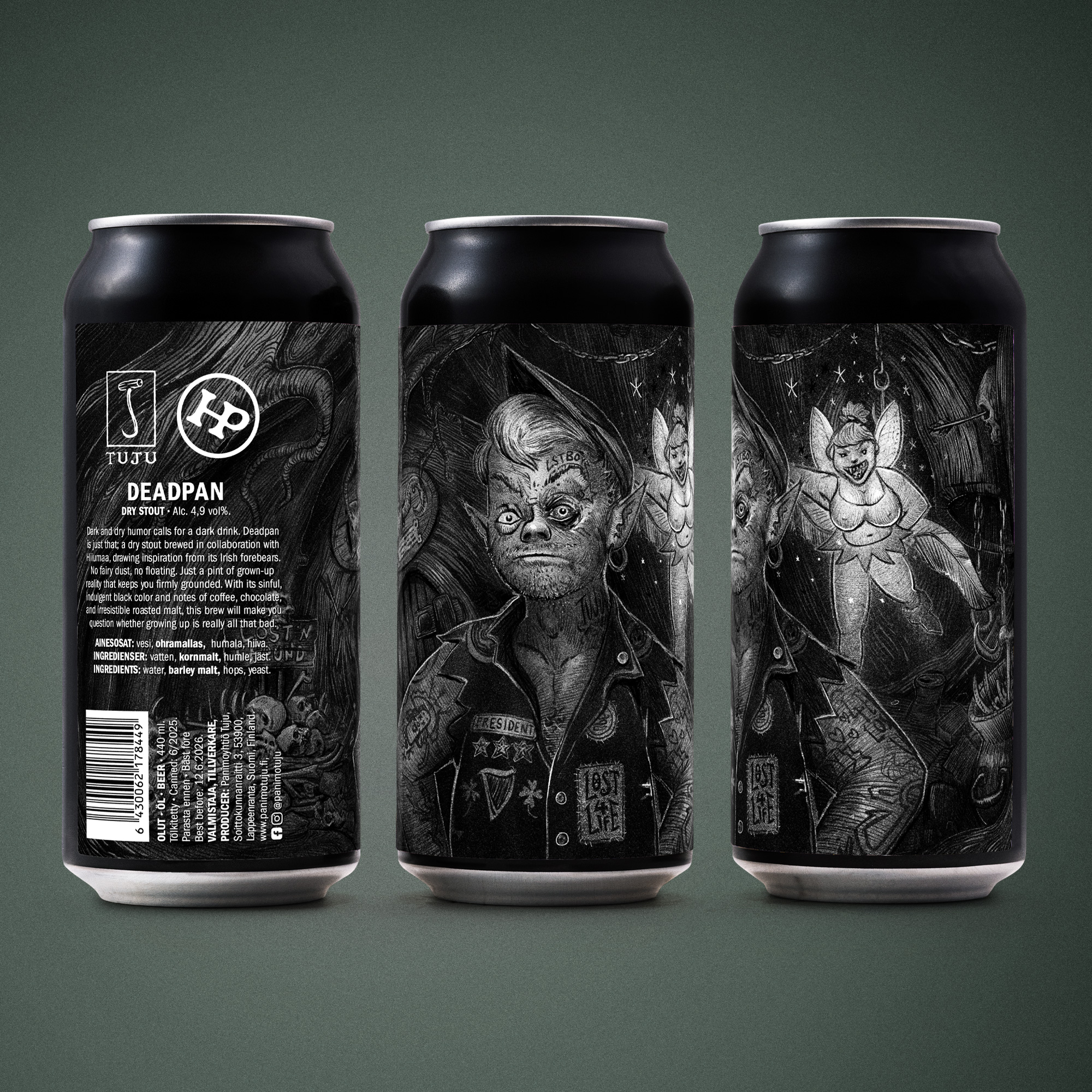 Some stouts vanish. Ours just appear!
🧚Tuju x @hiiumaapruulikojaresto 🇪🇪 | Deadpan 4.9% | Dry Stout🧚
Dark and dry humor calls for a dark drink. Deadpan is just that: a dry stout brewed in collaboration with Hiiumaa, inspired by its Irish forebears. No fairy dust, no floating - just a pint of grown-up reality to keep you firmly grounded.
With its sinful, indulgent black hue and notes of coffee, chocolate, and irresistible roasted malt, this brew will make you question whether growing up is really all that bad.
This Midsummer, let the nightless night go dark and raise a toast with this mustache-foamer. Now available in shops, bars, and of course, Tuju Taproom & Shop.
Tuju webshop: https://www.panimotuju.fi/tuote/deadpan-49/