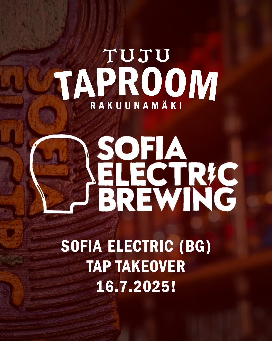 📢 Sofia Electric Tap takeover w/ Aiden Allen 📢
16.7.2025 @sofiaelectricbrewing (🇧🇬) Tap Takeover Tuju Taproomissa. Tuvassa mukana pääkeittäjä Aiden!
Olisiko tässä todennäköisesti parasta olutta, mitä on ikinä valmistettu vanhassa jääkaappitehtaassa? Itse Aiden Allen Sofia Electricistä tulee meille kylään kertomaan asian laidan!
Sofia Electric on yksi Bulgarian sähköisimmistä panimoista. Tiuhaan ulkomaisia festareita kiertävät sähköputkimiehet eivät ole mikään tuntematon näky maailmalla - tämänkin vuoksi Sofia Electric on varmasti yksi tunnetuimmista panimoista kotimaassaan.
Hyvä olut on näille tyypeille kaiken ydin, he tekevät sitä mitä rakastavat elikkäs ilmiömäistä olutta! Tule maistelemaan hanat läpi ja halutessasi antamaan yläläpykät Aidanille!