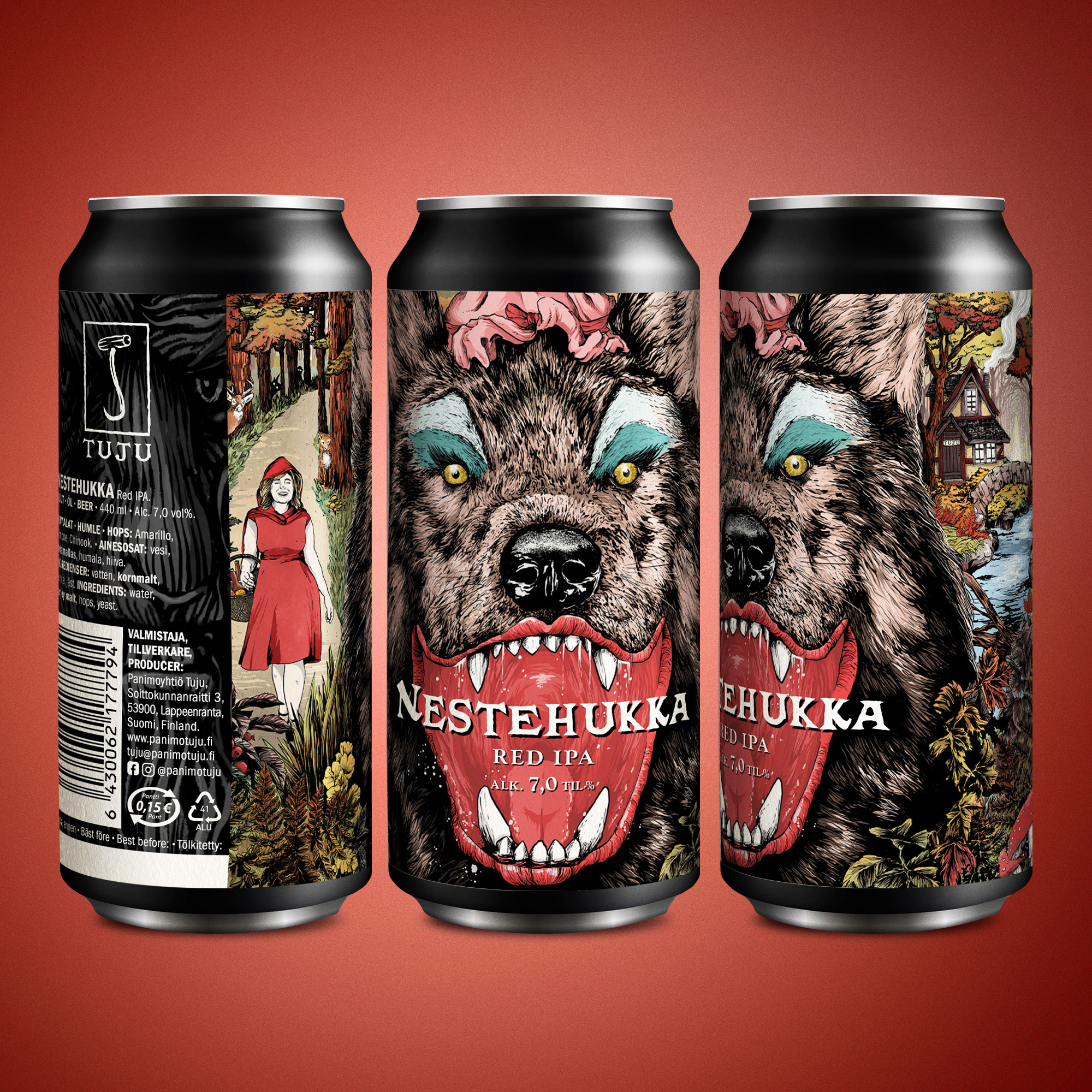 *** Iloinen jälleennäkeminen ja paluu valikoimaan ***
🐺Nestehukka 7,0% | Red IPA | Amarillo, Simcoe ja Chinook!🐺
Sus siunatkoon! Viime syyskaudelle kokonaan uusittu Nestehukka 7,0% ei ole mikään hukkapätkä, vaan isompiin raameihin kasvanut susi jo syntyessään!
Monet muistavat pikkuhukan, mutta rakastettu karvaturri teki paluun tuhdimmilla prosenteilla! Punaturkkinen ja maltainen IPA ei ole mikään hukkakappale vaan mainio nesteyttäjä, joka tanssahtelee hedelmäisyyden, sitrusmaisuuden, appelsiininkuoren ja puraisevan mäntymäisyyden sulosoinnuin.
Humalina ihastuttavat Amarillo, Simcoe ja Chinook!
Saatavilla pian kaupoista kautta maan sekä Tujun verkkonoutokaupasta osoitteesta https://www.panimotuju.fi/tuote/nestehukka-70/