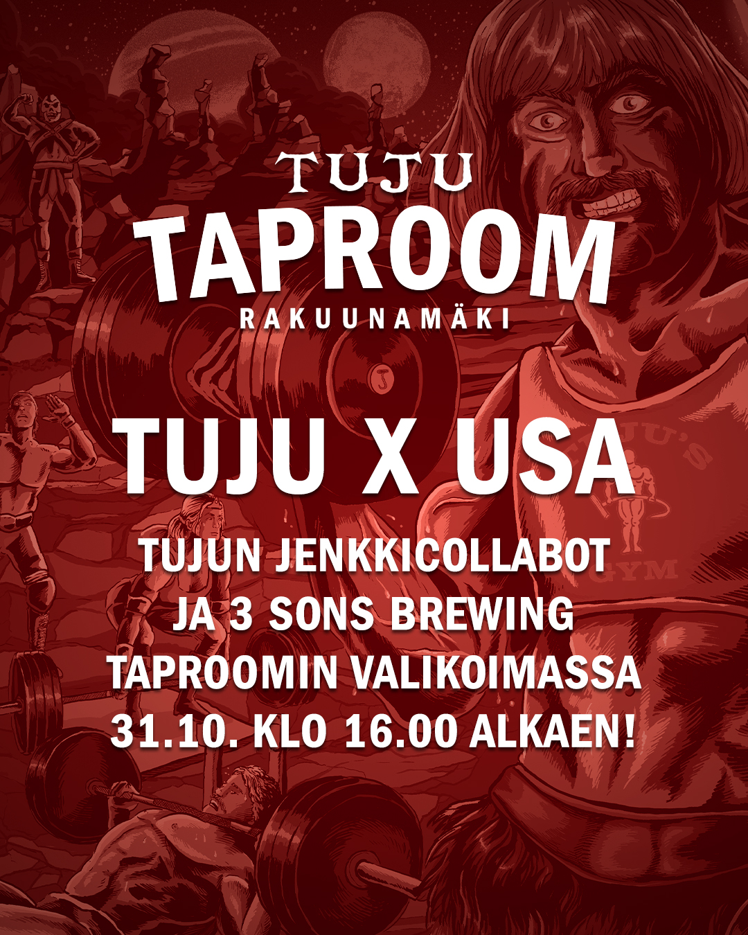 🇺🇸 Nyt on megalomaanista! 🇺🇸
Tujun USA:n kollabot ja muut härpäkkeet ovat saapuneet Tujulle! 🎉
Juhlistetaan tätä 31.10. klo 16:00 eteenpäin Tuju Taproomissa!

Lisäksi maahantuotiin harvinaisia 3 Sons -kegejä, joita ei löydy muualta, vain meillä. 💪 KOSKA ME OLLAAN KOVIKSIA!

Paikalla myös reipas ja vuoristourheileva kansainvälinen vinettomiehemme Jonathan, joka jakaa ylävitosia ja päristää partaansa ihmisten iloksi! 

Kegejä:
@sour_cellars 🇺🇸
@wakebrewing 🇺🇸
@3sonsbrewingco 🇺🇸
@flying_couch_brewing 🇩🇰

Lisäksi Jonssoni avaa isoja pulloja Sour Cellarsilta, joten jos nössötyttää niin jää kotiin! Muussa tapauksessa suuntasi on 31.10. klo 16:00 Tuju Taproom!