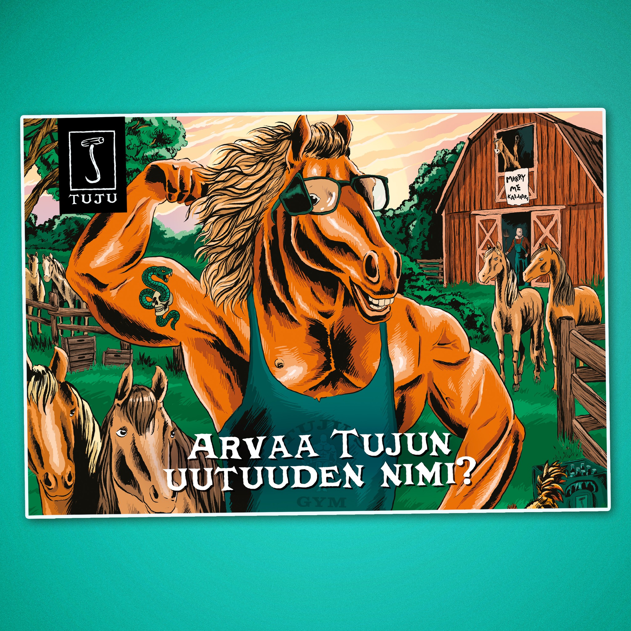 🐎Arvuuttele nimeä ja voita!🐎Vieläkö on villihevosia? No, nyt hummat menevät villeiksi, sillä kun tämä selkeästi lisäravinteilla ja hevosenlihalla kasvanut lihaskimppu vikuroi paikalle, niin tammathan menevät aivan sekaisin! Mutta eihän me tiedetä millä nimellä tätä kutsua? Ettei mene turpakäräjiksi, niin nyt olisi aika taas veikata tämän uutuuden nimeä! Tuttuun tapaan julkistamme uutuuden 27.04.2026 klo 09:30. Siihen asti on aika tykittää veikkauksia!Tykkää somestamme ja arvaa uuden tuotteen nimi, mutta muista, emme hae oikeaa vastausta - palkitsemme kaksi PARASTA - mutta varmasti väärää vastausta!Vieläkö on villihevosia? No, nyt hummat menevät villeiksi, sillä kun tämä selkeästi lisäravinteilla ja hevosenlihalla kasvanut lihaskimppu vikuroi paikalle, niin tammathan menevät aivan sekaisin! Mutta eihän me tiedetä, millä nimellä tätä kutsua? 2026 klo 9:30!