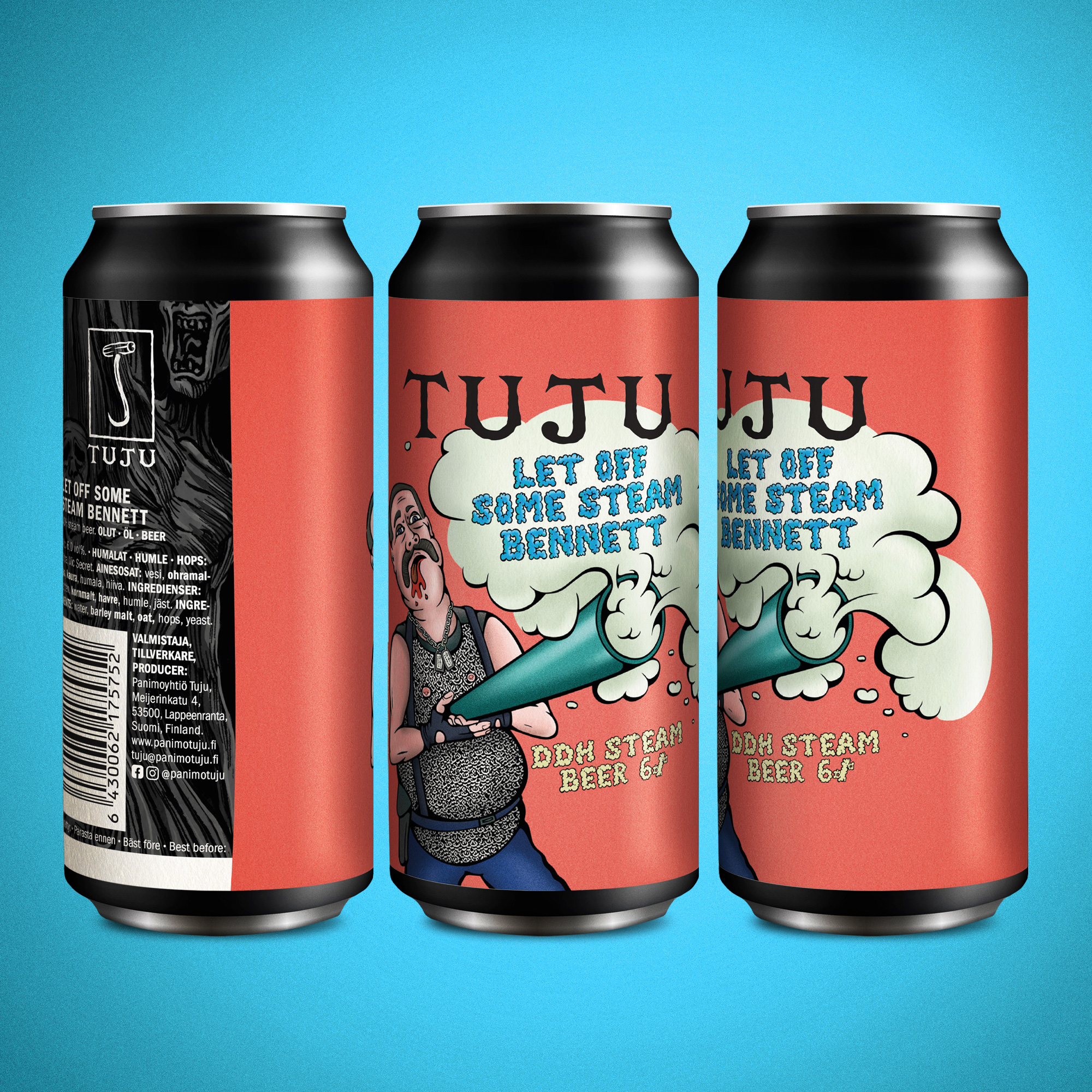 *** TÖLKKI- JA HANAJULKAISU! ***

🍿Let off some steam Bennett 6,0% | DDH Steam Beer | Vic Secret, Citra📽️

Suomen testoisin panimo eli Tuju tykittää höyryjä pihalle oikein urakalla! Let Off Some Steam Bennett on tribuutti maailman parhaimmalle elokuvalle ja maailman parhaimmalle elokuvapahikselle eli Commandon Bennettille.

Tyyliltään steam beer eli Californian common eli lagerhiivalla alehiivan lämmöissä käytetty hybridiolut. Pääosassa Vic Secret- ja Citra-humalat. Tämä rungoltaan vähän liiankin liukas hörppy on tuplakuivahumaloitu kunnolla. Hedelmäinen makumaailma tykittää loputonta aprikoosi-ananas-sitrussarjaa kuin Valmetin M78 konsanaan.

Coolio. Erikoiserä saatavilla kaupoista ja ravintoloista kautta maan, sekä tietysti Tuju Taproomista ja Tujun verkkonoutokaupasta https://www.panimotuju.fi/tuote/let-off-some-steam-bennett-60