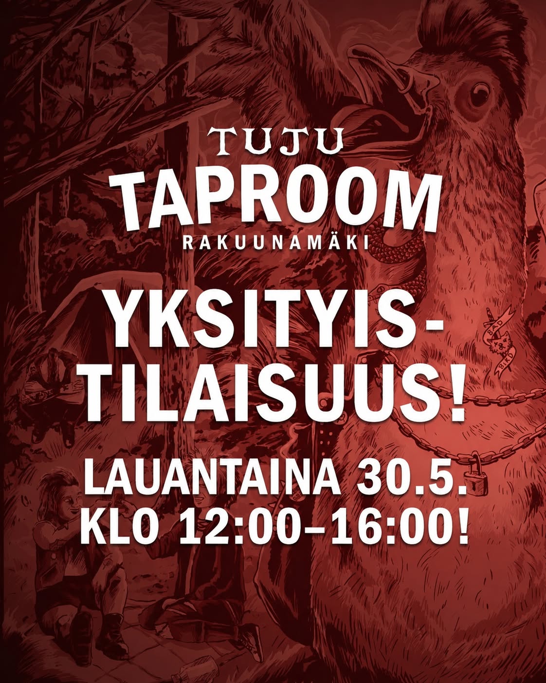 SURUNMOISTA!

Meillä on yksityistilaisuus lauantaina 30.5. 2026 klo 12-16. 

Iloinen uutinen on kuitenkin se, että homma rullaa normaalisti klo 16:00 jälkeen, eli lauantain kalex-, limppari- tai pizzasuunnitelmia ei tarvitse kokonaan perua! 

Voit tulla ulkoiluttamaan tyylikästä uutta lakkiasi tai esittelemään päästötodistuksesi. 
Me arvioidaan se.