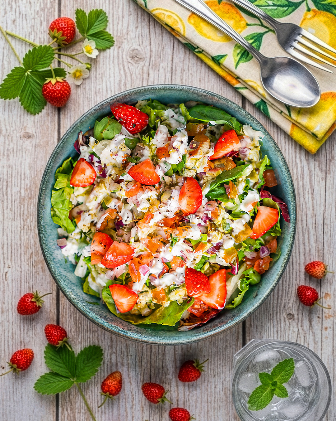 Äh, ei aina jaksa pizzaa, mutta kyllä jos meillä käy niin jottain tarttis syödä!

🥗Summer Salad🥗

Summer Salad yhdistää rapean salaattisekoituksen ja babypinaatin, makeat tuoreet mansikat, raikkaan tomaattisalsan, samettisen Tujun burratan sekä minttupeston. 

Jos robotit pakottaisivat, että kesän pitää olla salaatti, niin se olisi tämä.