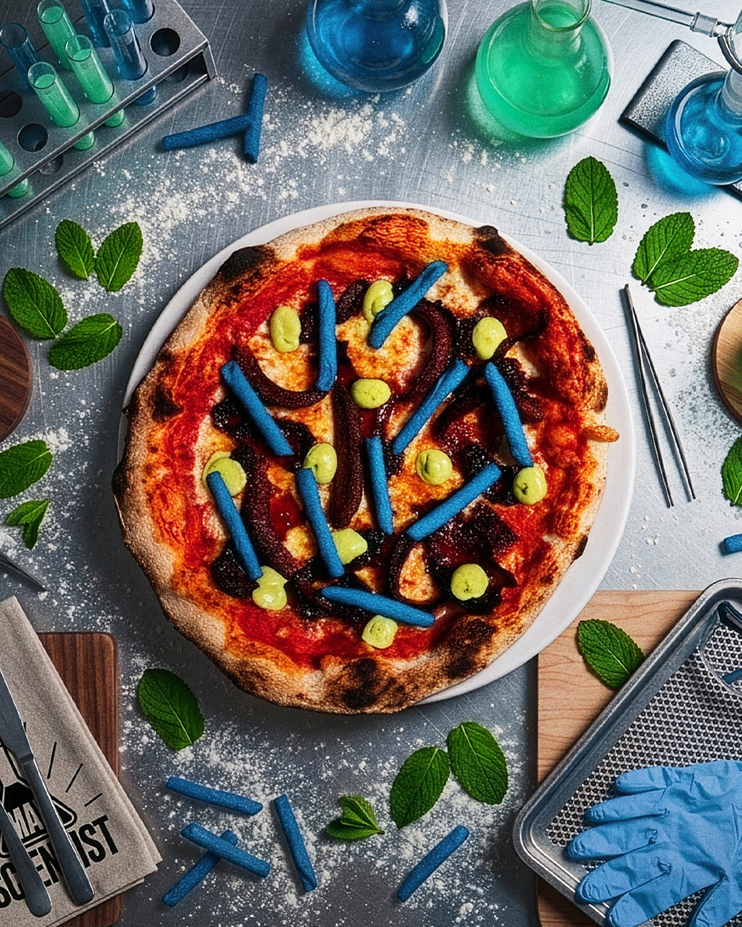 Onko tiede mennyt liian pitkälle? Ei ole. Raaka-aineet löysivät toisensa tavalla, joka ei pitäisi olla mahdollista! Uusi kausipizza nyt saatavissa!

@madscientistbeer 🇭🇺 x Tuju - Space Cake

Pizzakollabo, joka ei jätä ketään kylmäksi! Space Cake esittelee perinteistä unkarilaista keittiötä pizzan päällä ja kätkee sisäänsä tarkkaa reseptiikkaa, jota on lähestytty tieteellisestä näkökulmasta!

Pue suojalasit silmille ja kokeile.  Tujun tomaatti-chilikastike, fior di latte -mozzarella, nduja, chorizomakkara, chilihunajalla karamellisoitu pekoni, lime-minttumajoneesi sekä perinteinen unkarilaisen keittiön kulmakivi, Takis Blue Heat -sipsit. 

Olemme todellakin hulluja tiedemiehiä! Tule testaamaan Tuju Taproomiin!