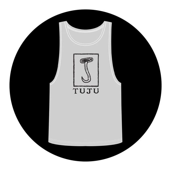 Hihaton paita, valkoinen koukku-logo